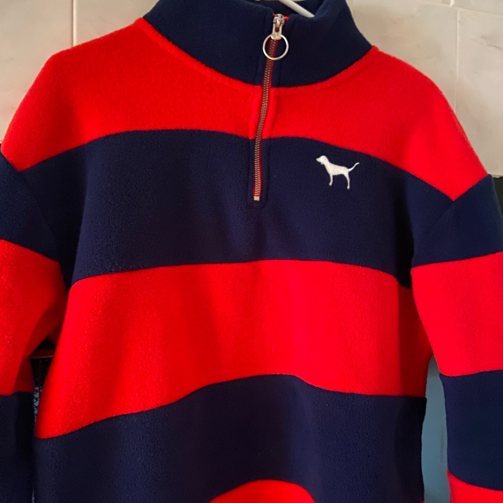 PINK half zip up sweater